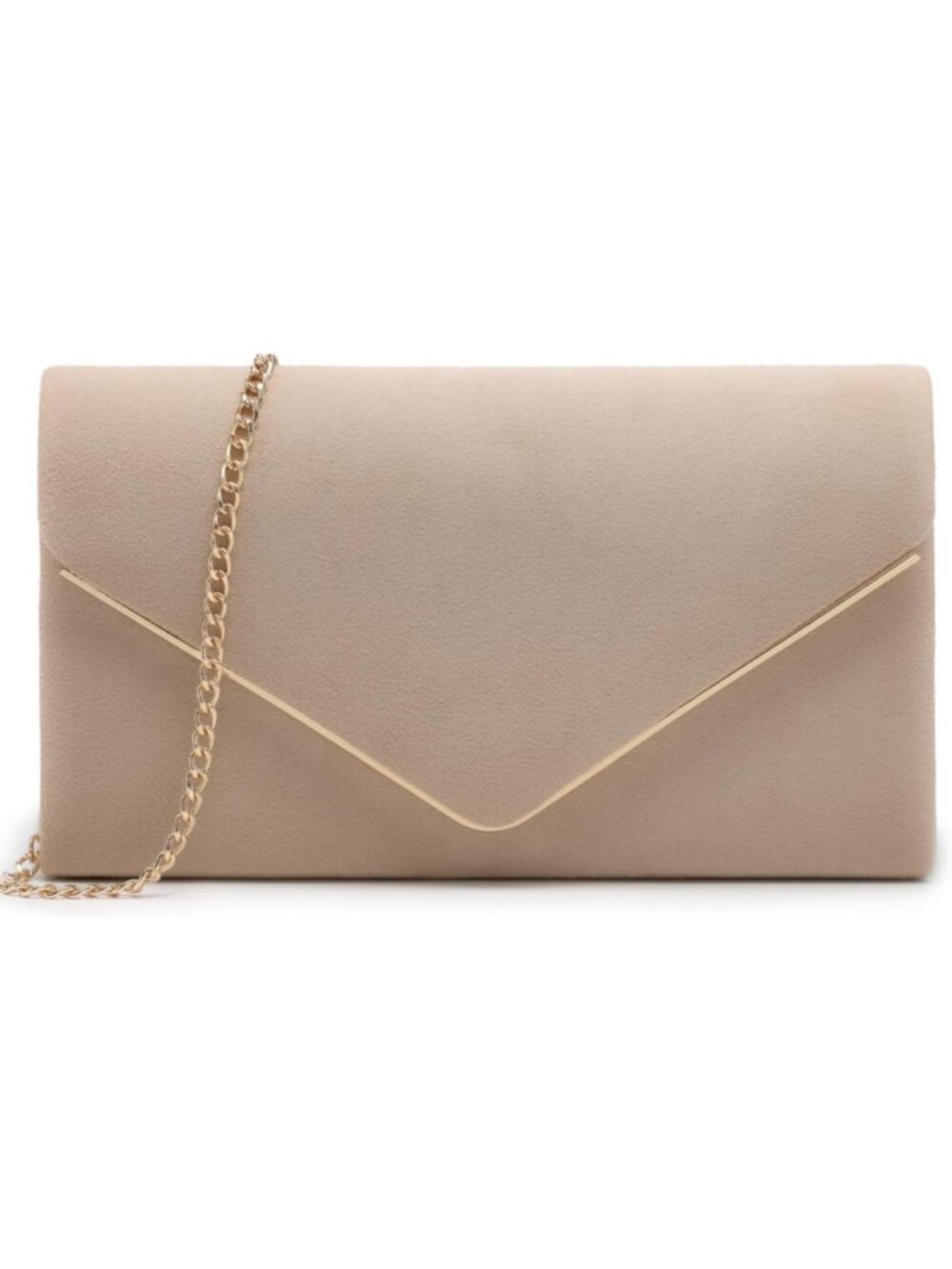 Chic Faux Suede Clutch Purse for Women | Elegant Evening Bag & Bridal Handbag